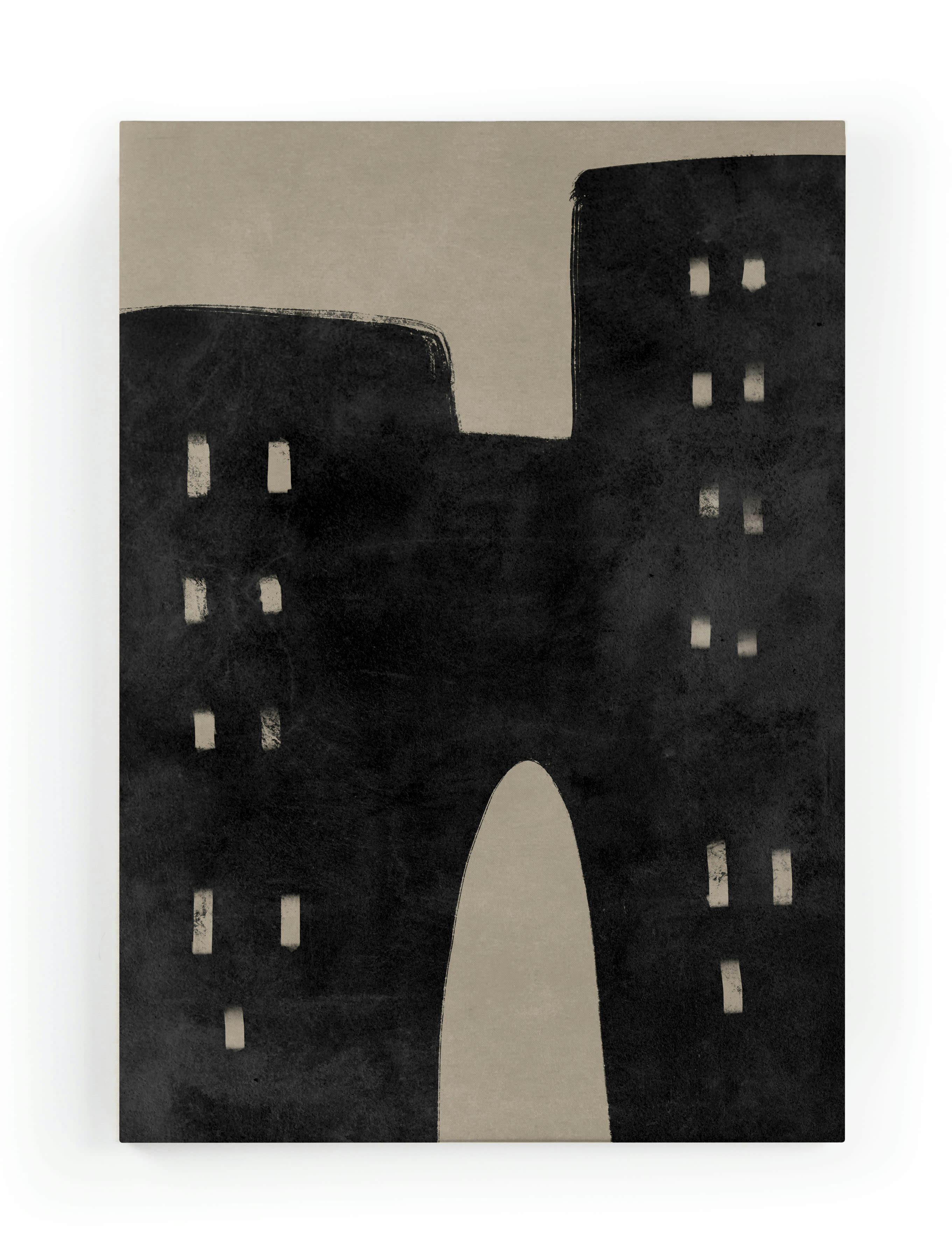 CITY NIGHT - Peinture sur toile 60x40 imprimé HD Nuit dans la ville