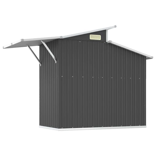 NNEVL Garden Shed Anthracite 270x130x208.5 cm Galvanised Steel