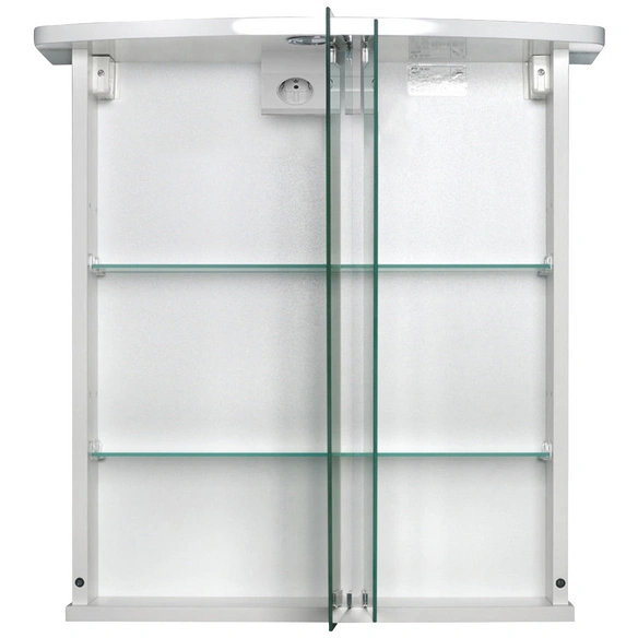 Spiegelschrank, 2-türig, LED, BxH: 58 x 59,5 cm