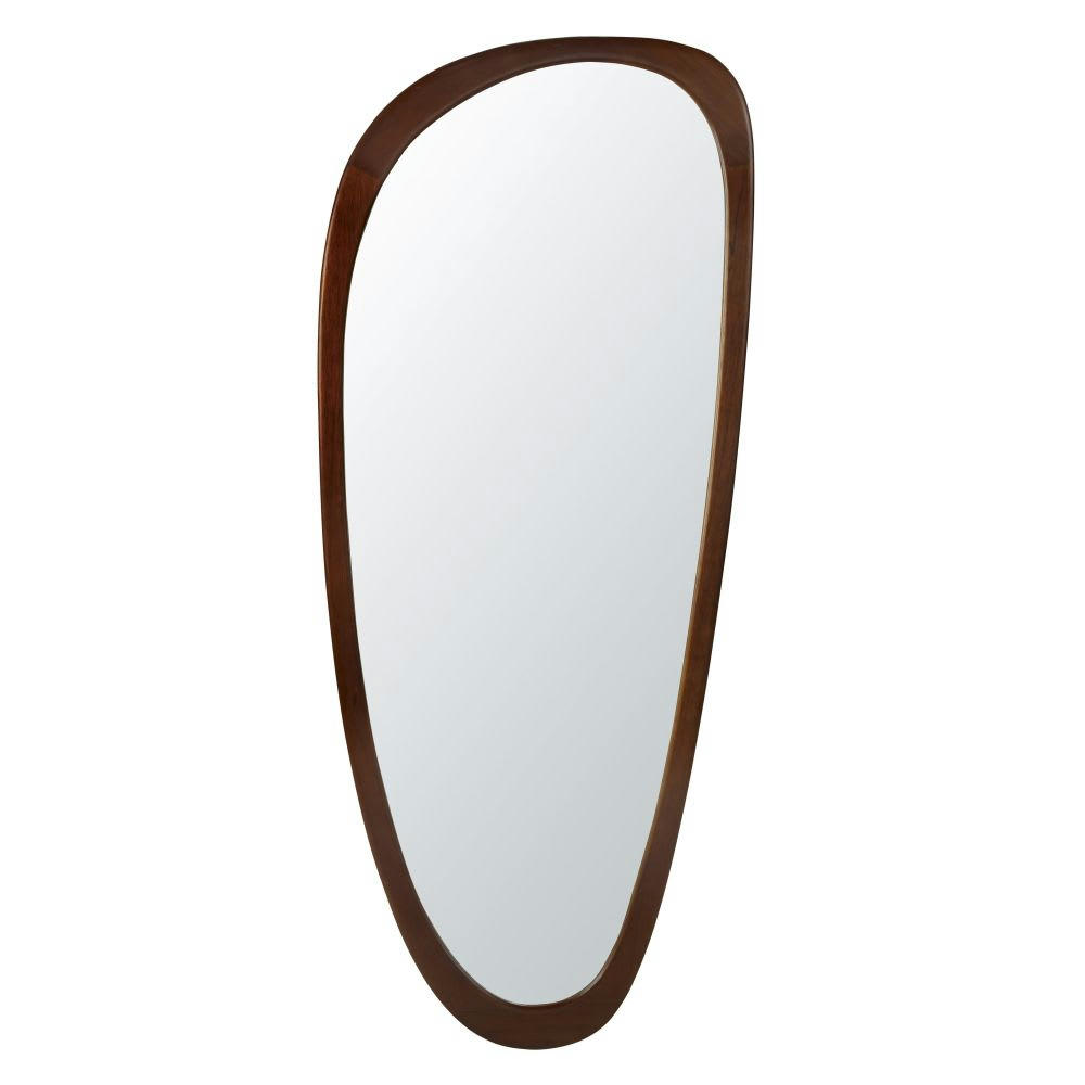 ELVI - Miroir organique en bois de hêtre 60x141