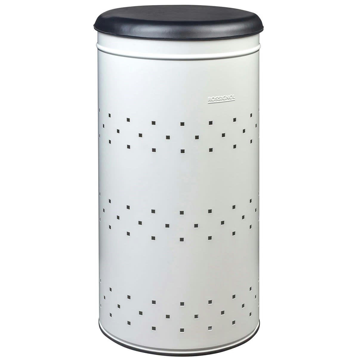 LINA - Panier à linge 45L en Métal Blanc