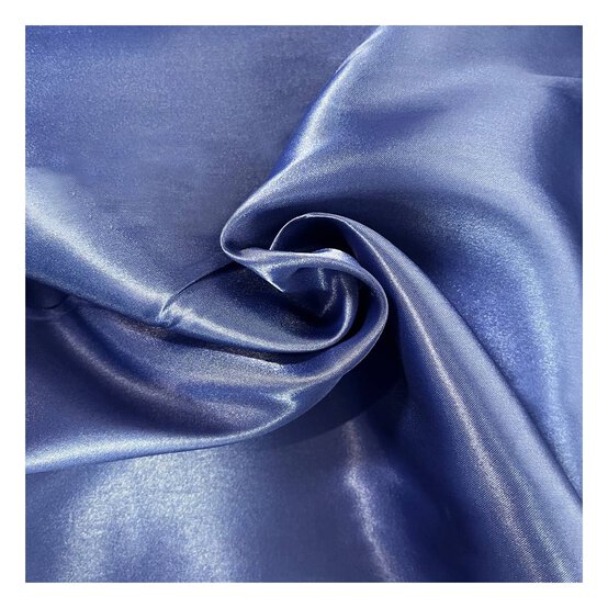 Navy Silky Satin Fabric by the Metre