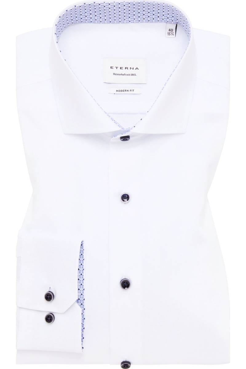 ETERNA Modern Fit Hemd weiss, Einfarbig