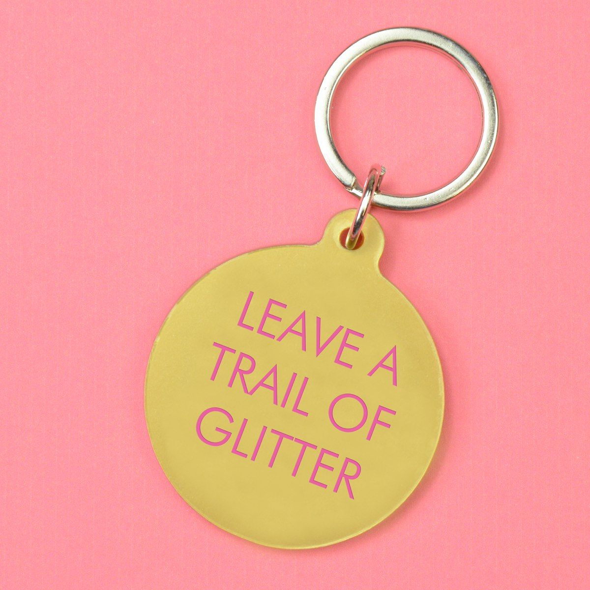 Flamingo Candles Leave a Trail of Glitter Keyring