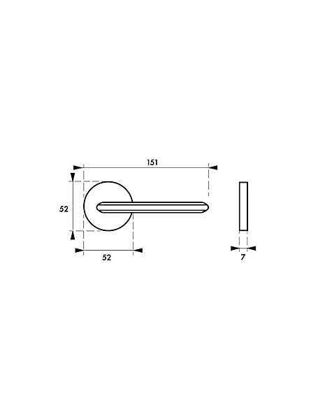 Paire de béquilles Boston pour porte, carré 7mm, noir mat - THIRARD