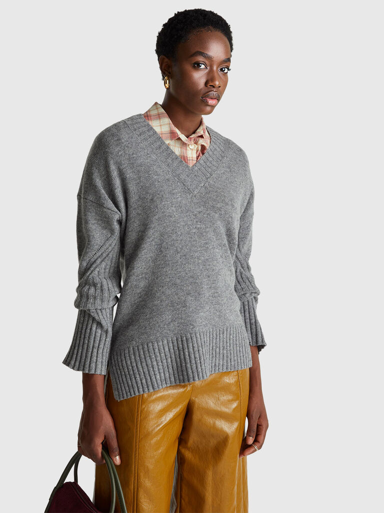 Oversized sweater in wool blend