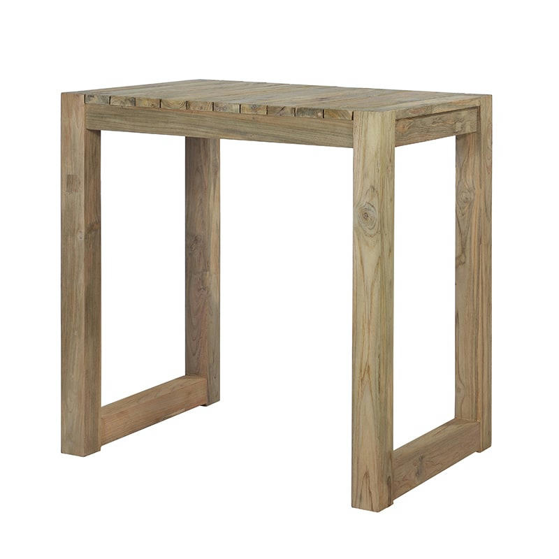 TOSCAGNE - Table haute en teck recyclé 100 cm