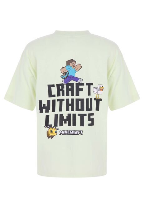 Older Boys Lime Minecraft Graphic Print T-Shirt
