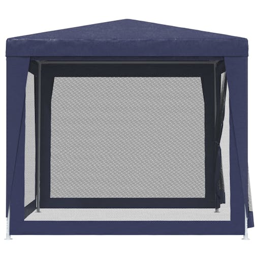 NNEVL Party Tent with 4 Mesh Sidewalls Blue 2.5x2.5 m HDPE