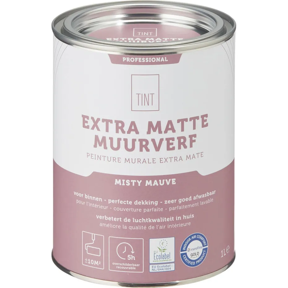 Kwantum Muurverf | Muurverf Professional Misty Mauve 1 L 1L