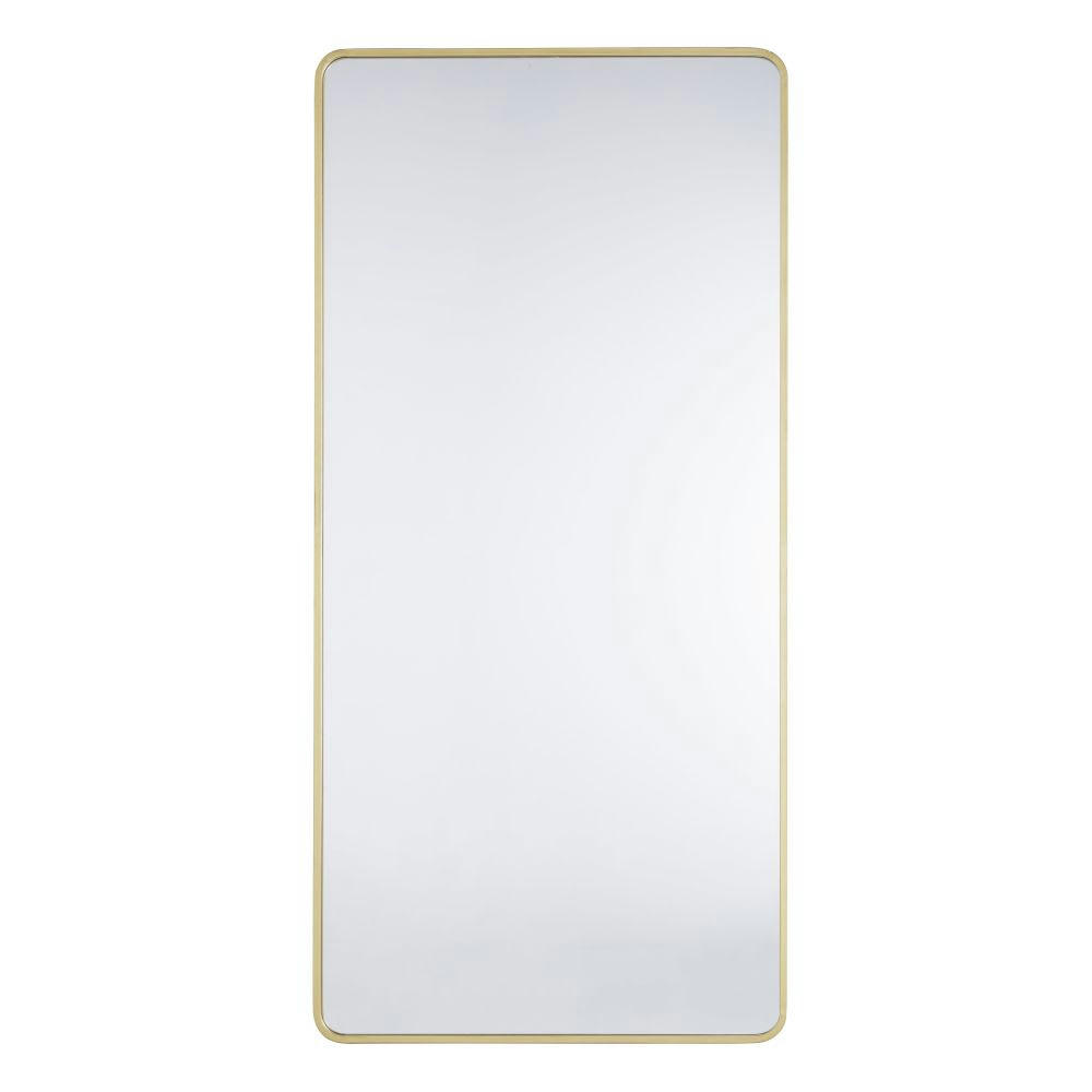 RIVERSIDE - Grand miroir rectangulaire en métal doré 81x171