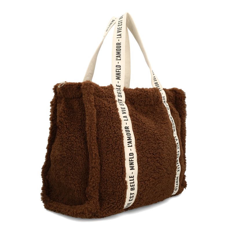 Manfield Donkerbruine teddy shopper
