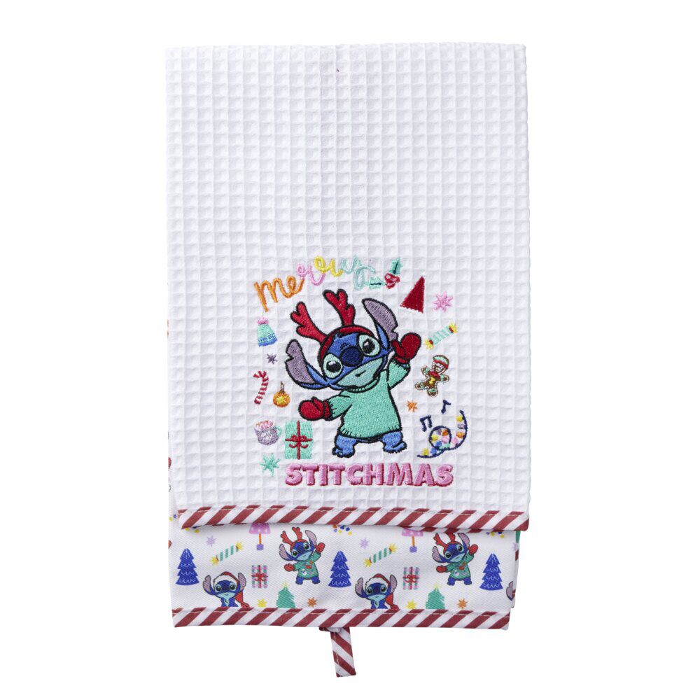 Torchon x2 Disney Stitch 34x53cm