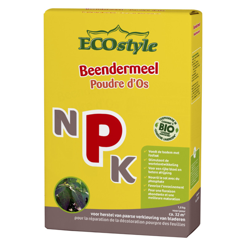 Engrais naturel phosphaté P Poudre d'Os 1,6 kg ECOSTYLE