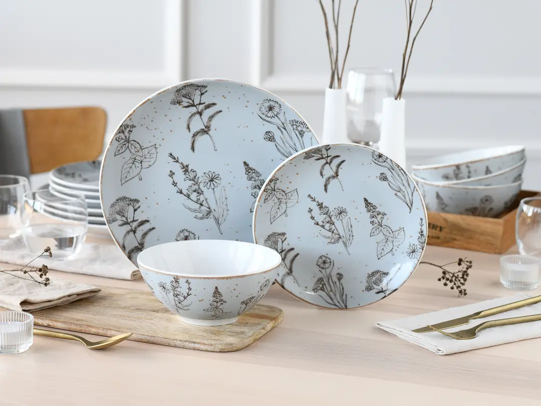Geschirrset 12-teilig Vintage Flower