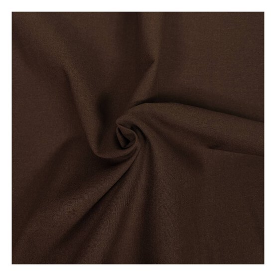 Dark Brown Cotton Homespun Fabric by the Metre