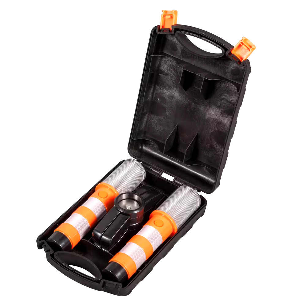 Certified Emergency Roadside Electronic Flares with Magnetic Base, 2-pk