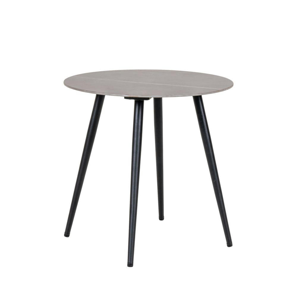 LAZIO - Table d'appoint effet marbre D45cm gris