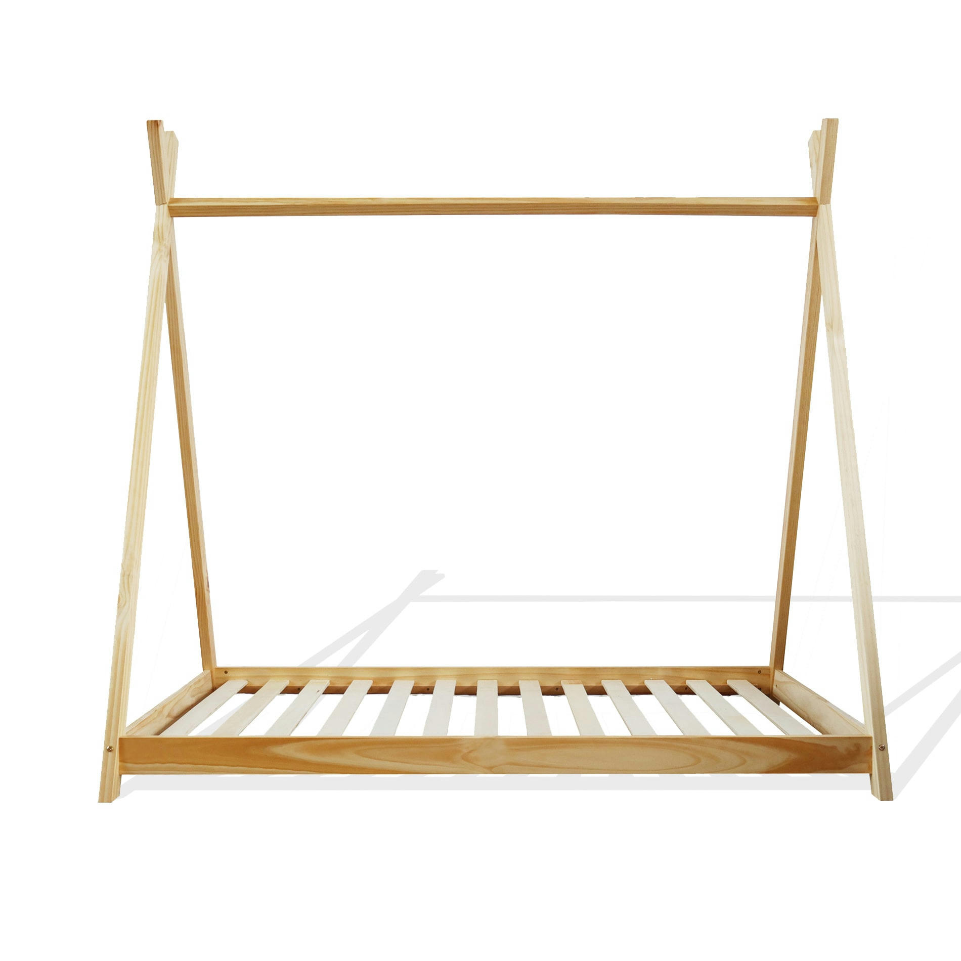 GIOIA - Cadre de lit pour enfants pour matelas 80x160 bois brun