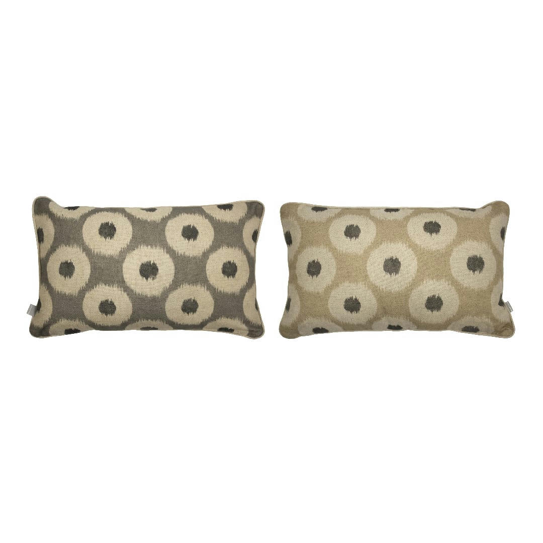 VIGO - 2 Housses de coussins 30x50 cm lin/gris