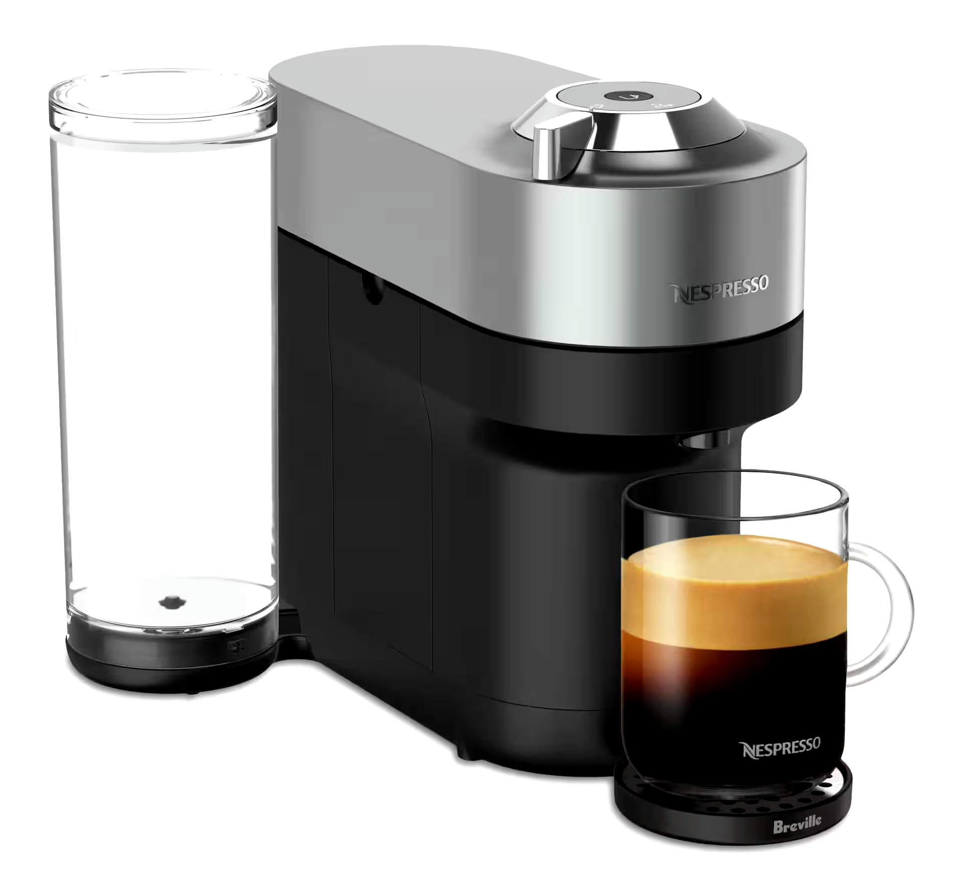 Nespresso Vertuo POP+ Single Titan Coffee Machine, Dark Grey, 1-Cup