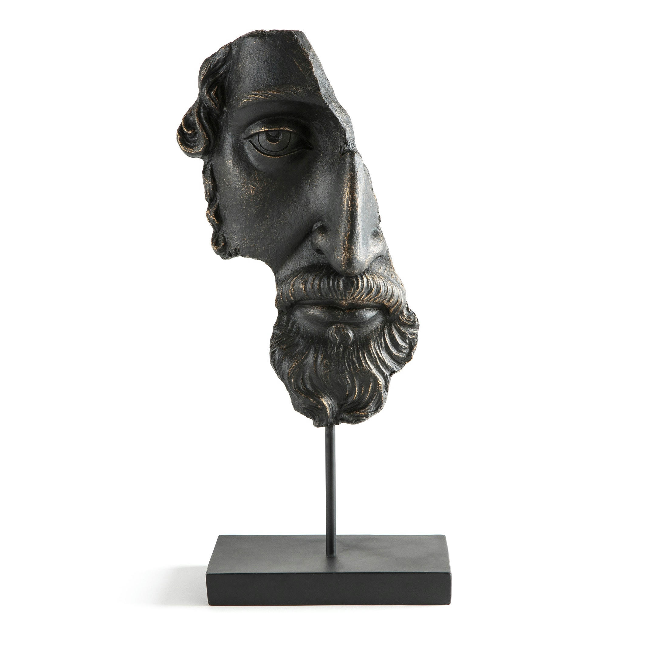 Statuette Visage en résine, Waraji