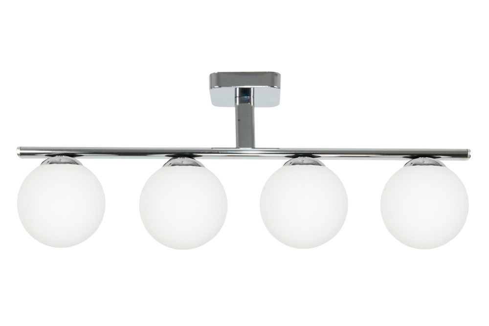 Lampa sufitowa listwa kule białe chrom EDYLIT 4xE14 PRIM 13-421