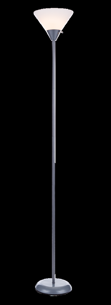 For Living Plastic Shade Floor Lamp, 72-in, Silver