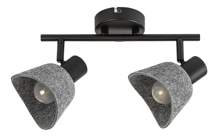 Spot sufitowy popielato-czarny FARELIA 2xE14x10W wym:21x28x11cm Rabalux