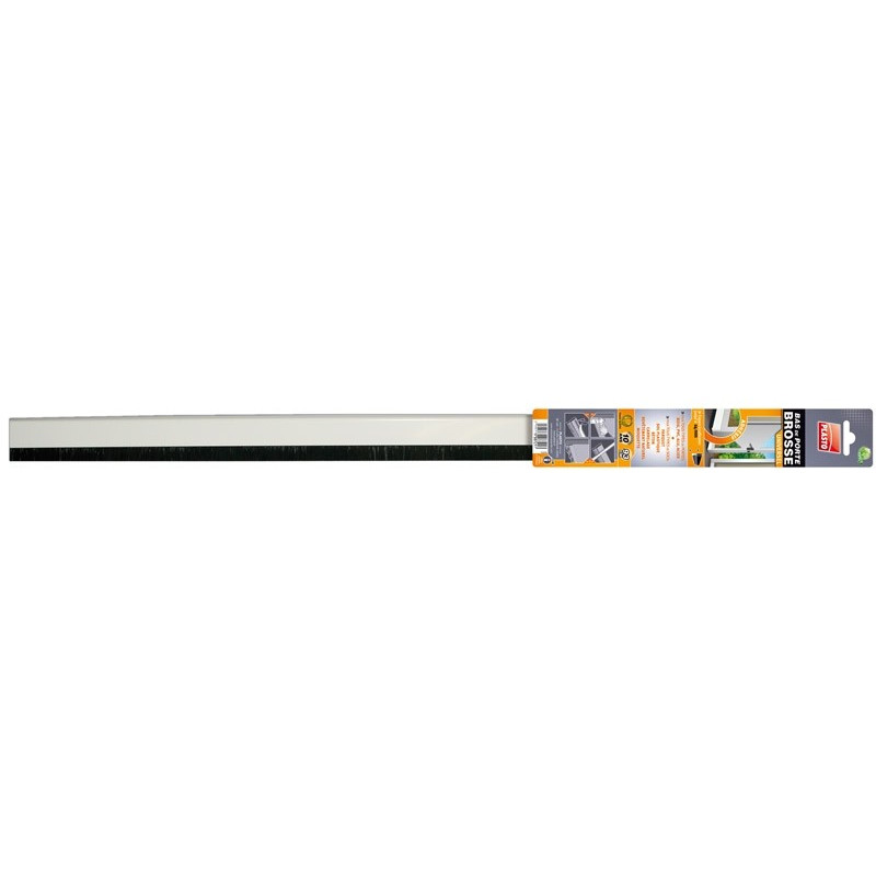 Bas de porte universel brosse flexible blanc PLASTO