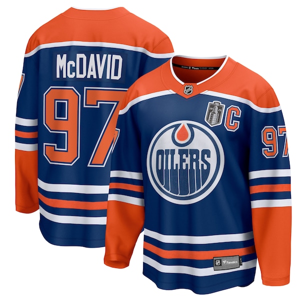 Connor McDavid Edmonton Oilers  2025 Stanley Cup Final Home Breakaway Jersey - Royal