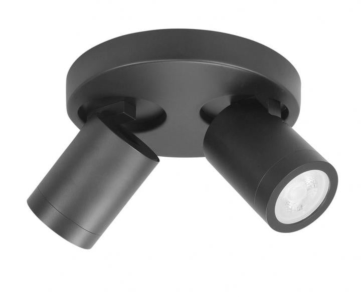 Highlight spot Oliver - 2 lichts - 17 x 13  cm - zwart