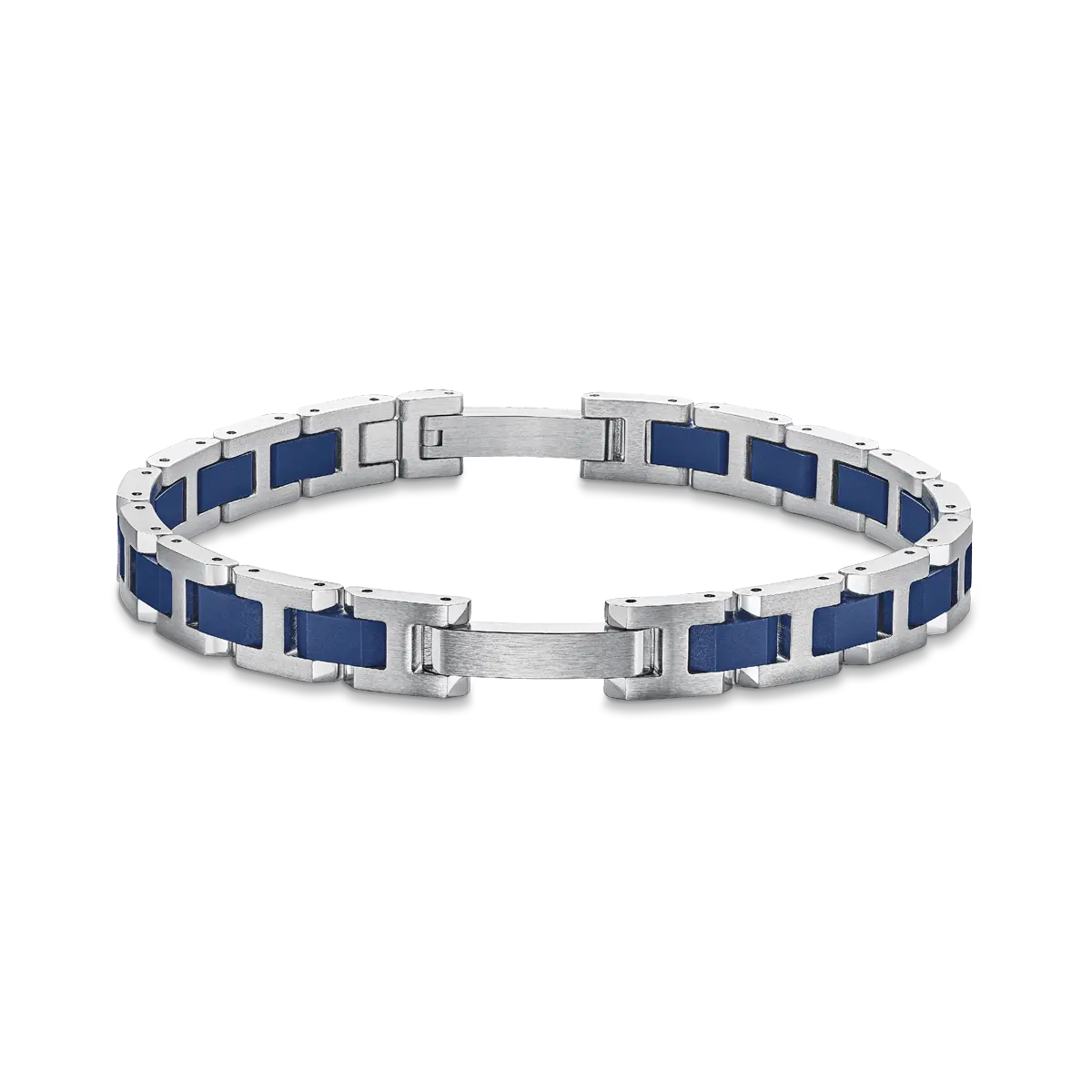 BRACELET CAP CAMARAT – ACIER & CÉRAMIQUE BLEUE