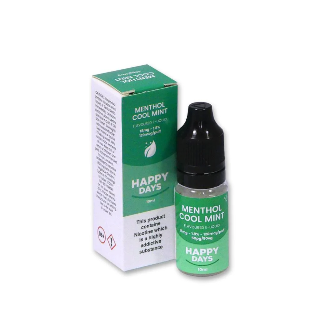Happy Days Menthol Cool Mint E-Liquid 18mg