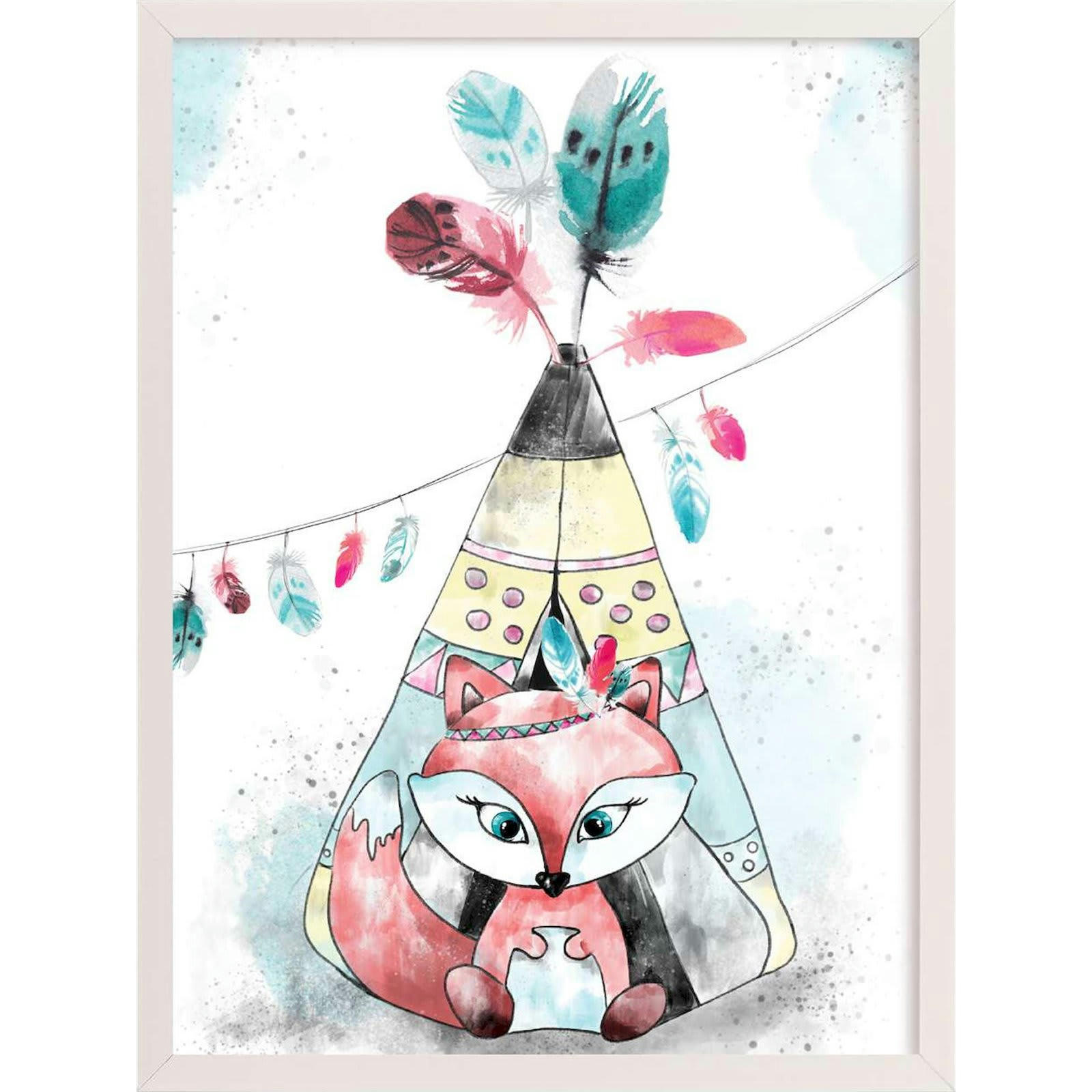 SUPER - Tableau Enfants Bois Multicolore