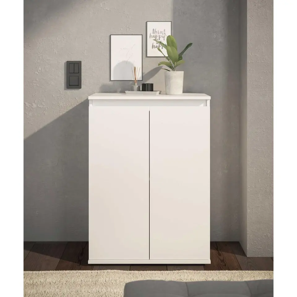 Commode Brest - 60x35x84cm - 2 deuren - wit