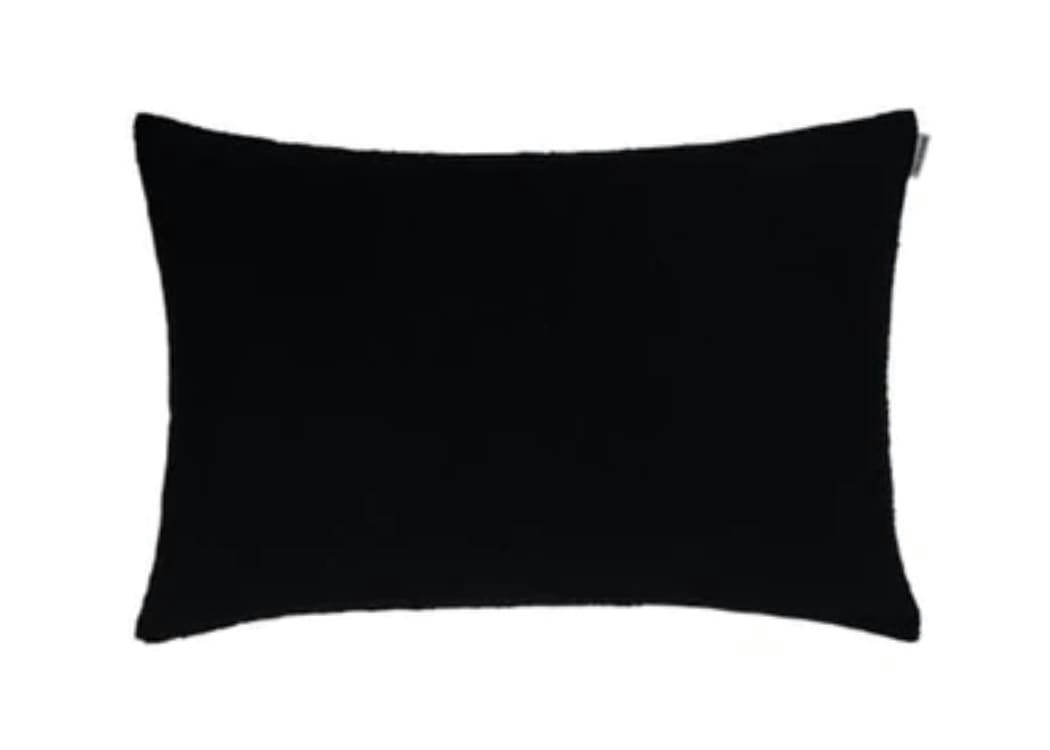 - Housse de coussin velours soie ikat  40x60 noir