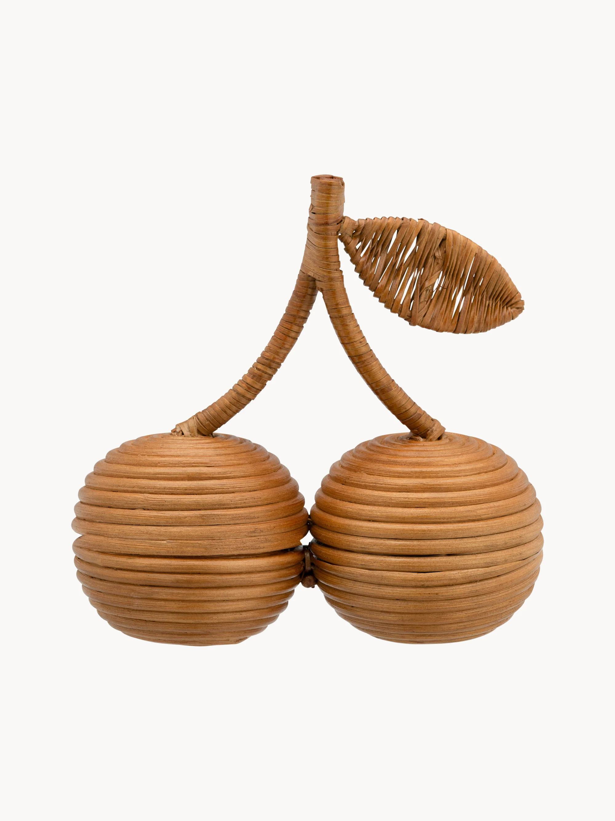 Handgefertigtes Deko-Objekt Cherry aus Rattan