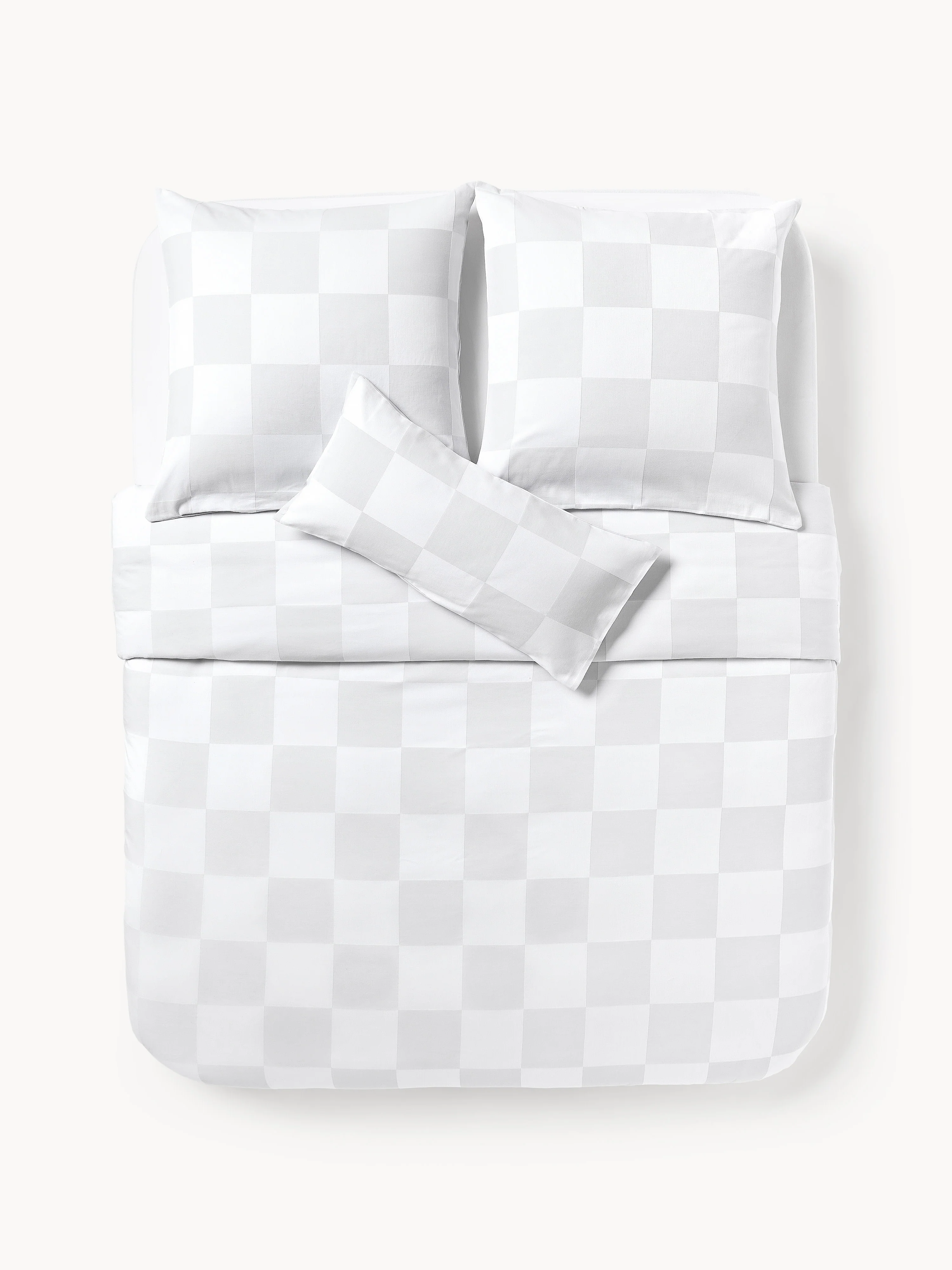 Westwing | Crosby Studios, Karierter Baumwoll-Bettdeckenbezug Damier