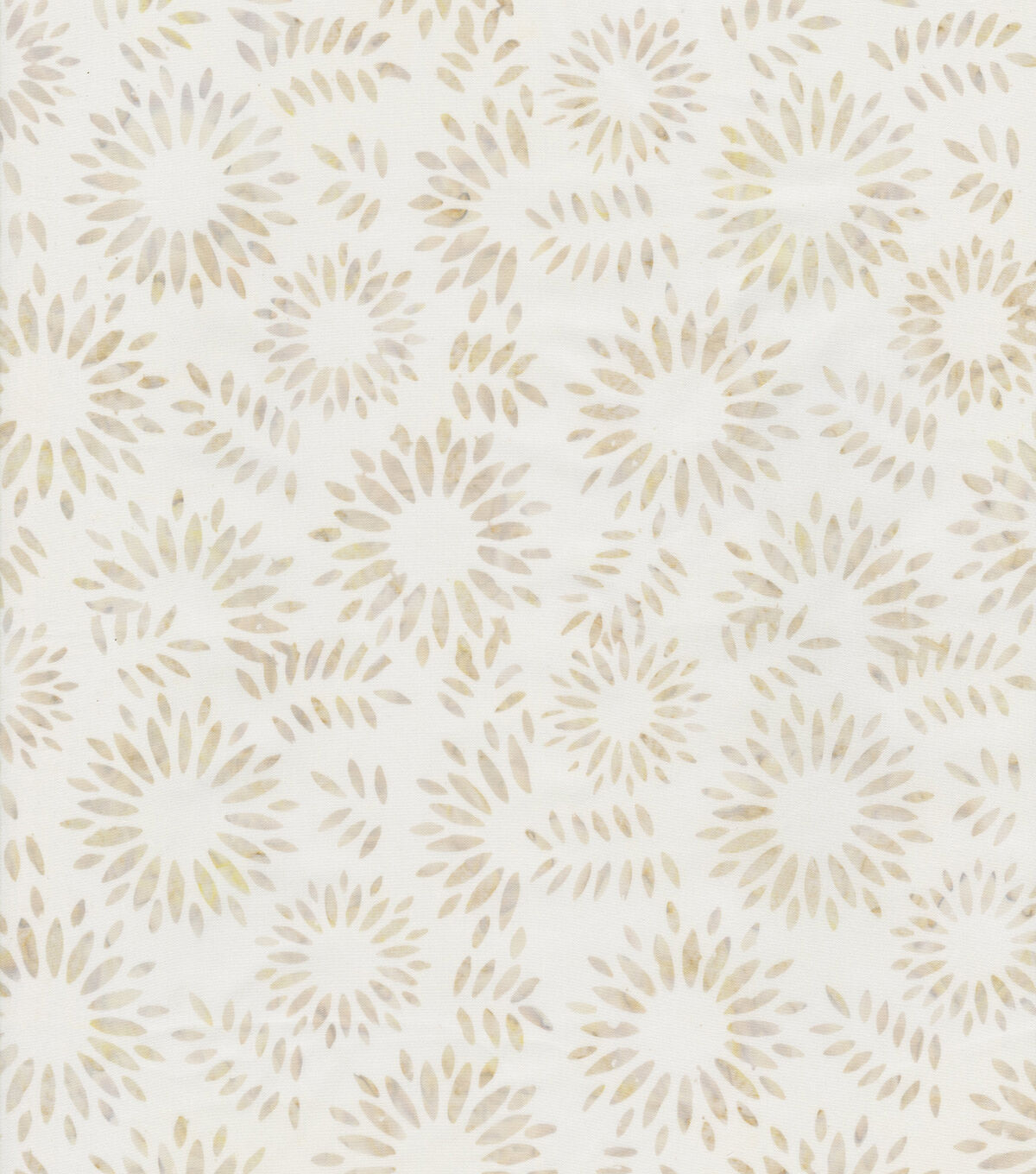 Hi Fashion Cream Tonal Petals Batik Cotton Fabric