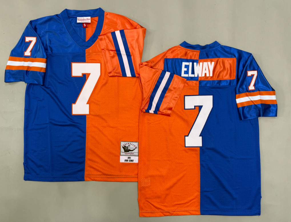 John Elway Denver Broncos Authentic split Throwback Retired Player Jersey