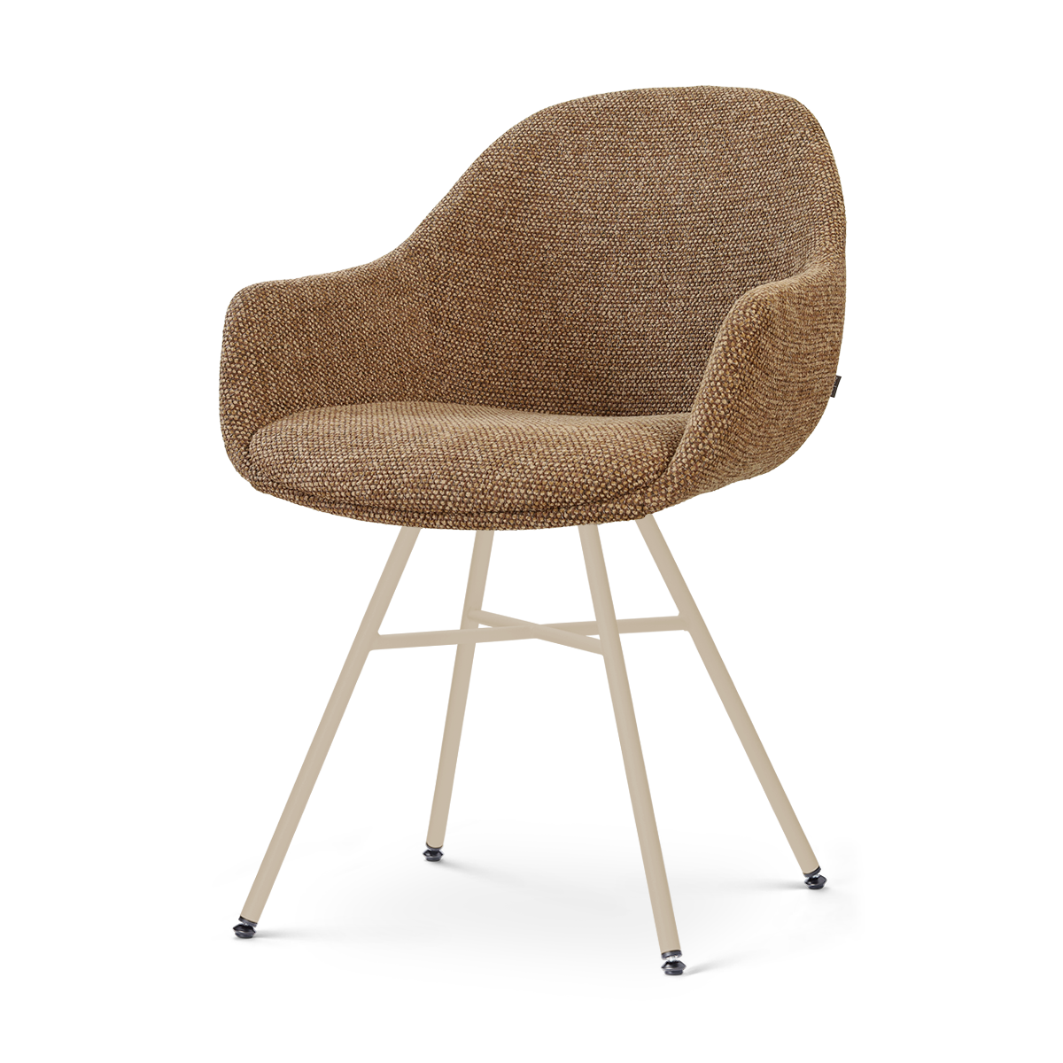 Nolon Noa-Mae eetkamerstoel bruin blend - beige onderstel