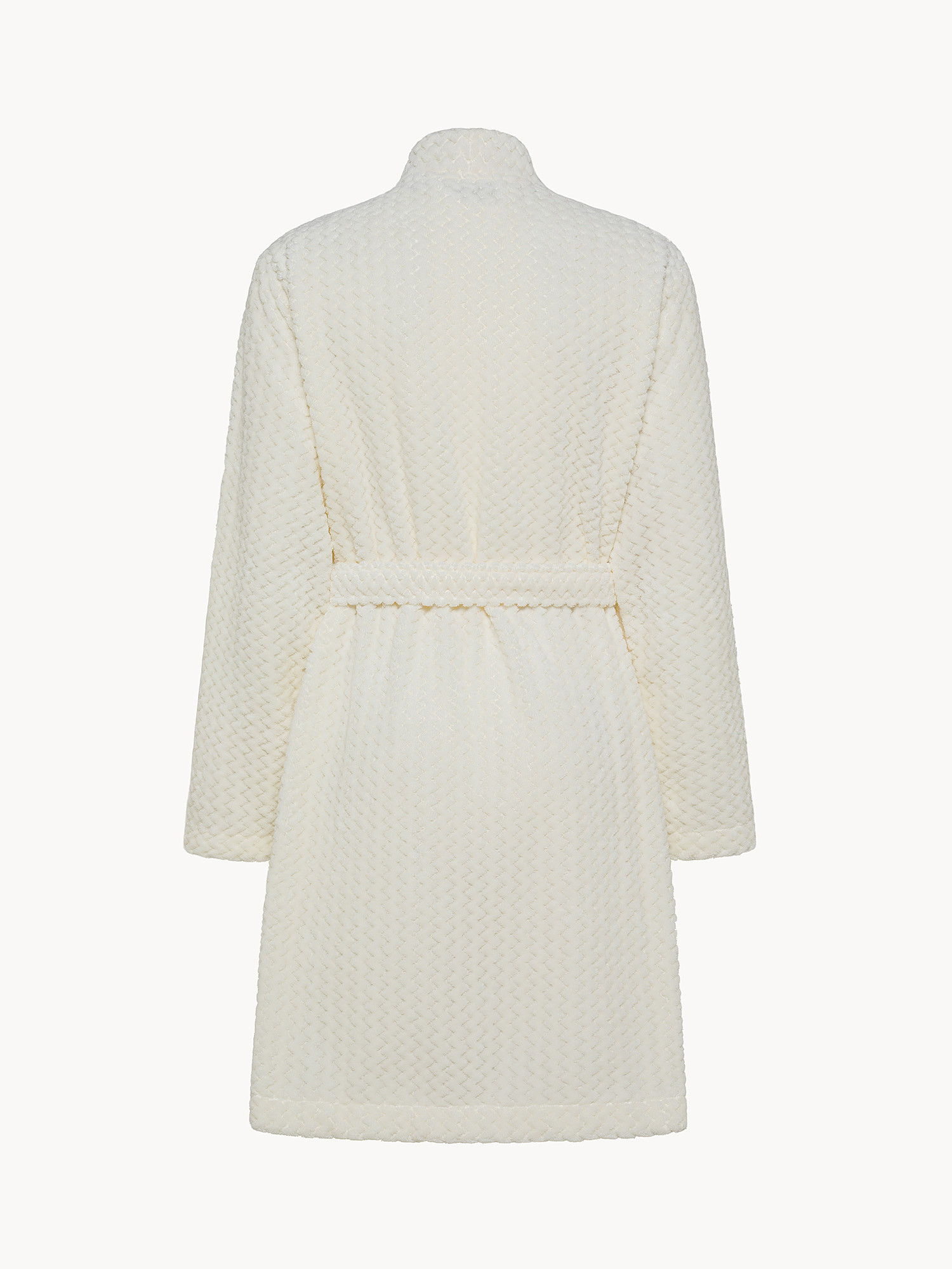 Vestaglia pile con scollo kimono