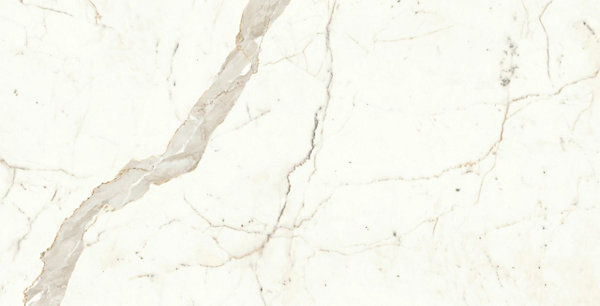 Carrelage effet Marbre Blanc Calacatta Majestic 150x75x0,9 cm Silk Faventa - Sol et mur intérieur (vendu par carton de 2,25 m²) -