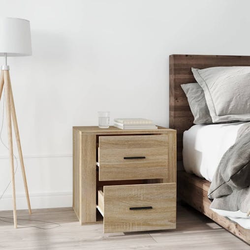 NNEVL Bedside Cabinet Sonoma Oak 50x39x47 cm