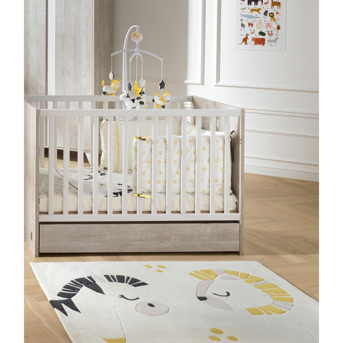 PLUCHE ET POMPON - Tapis de chambre en acrylique blanc