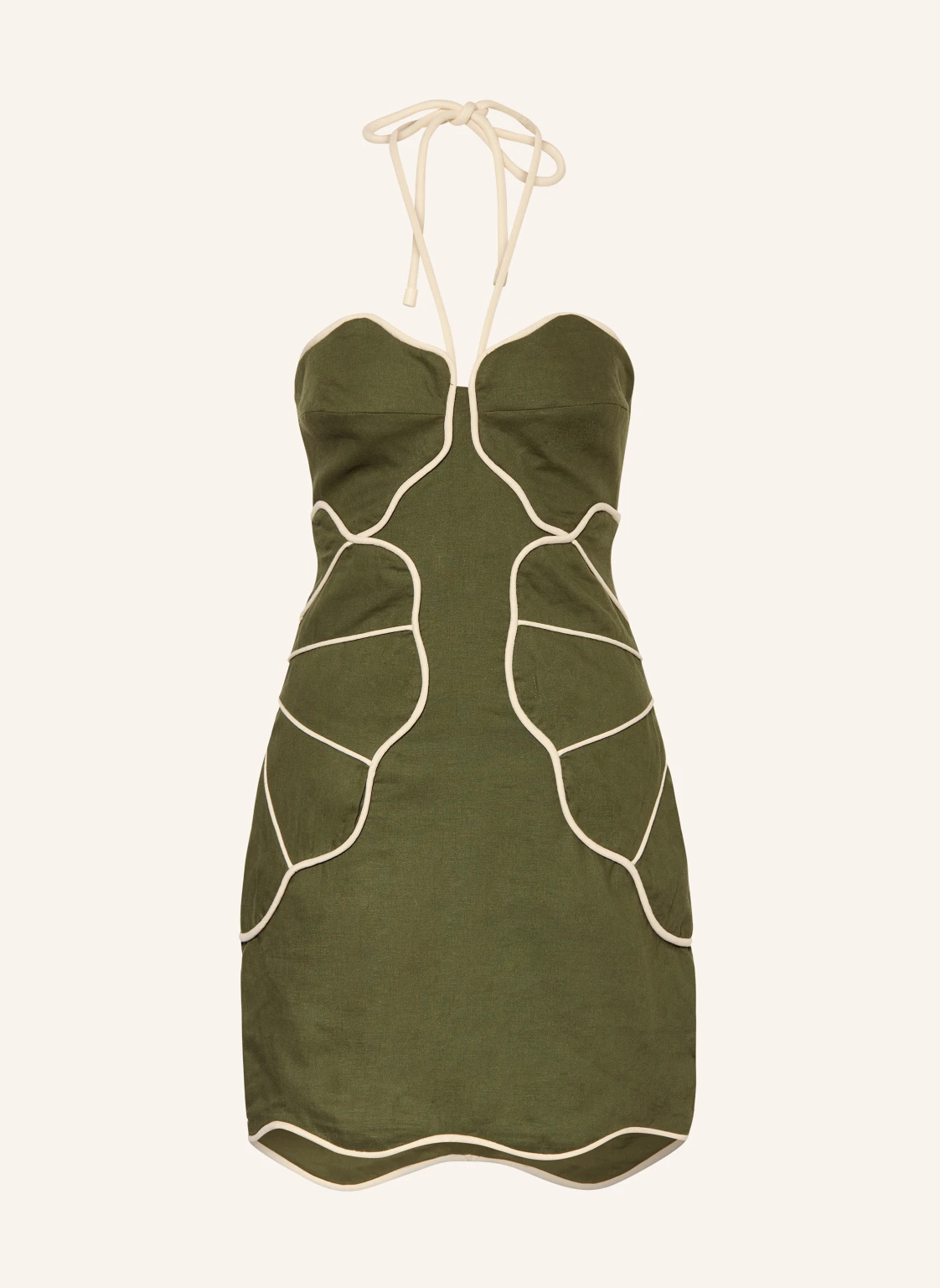 FARM RIO Kleid GREEN WAVY mit Leinen