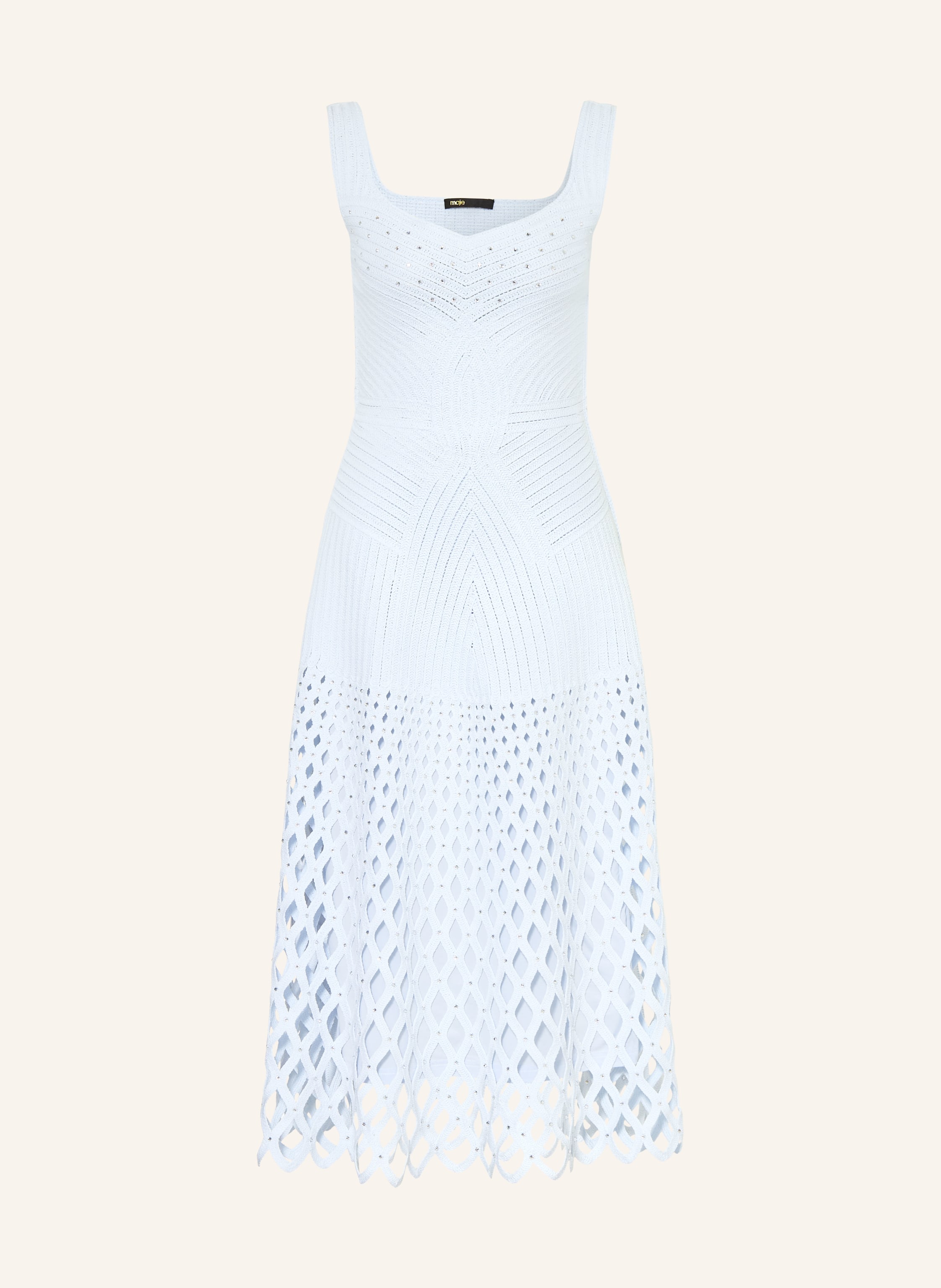 maje Strickkleid mit Schmucksteinen