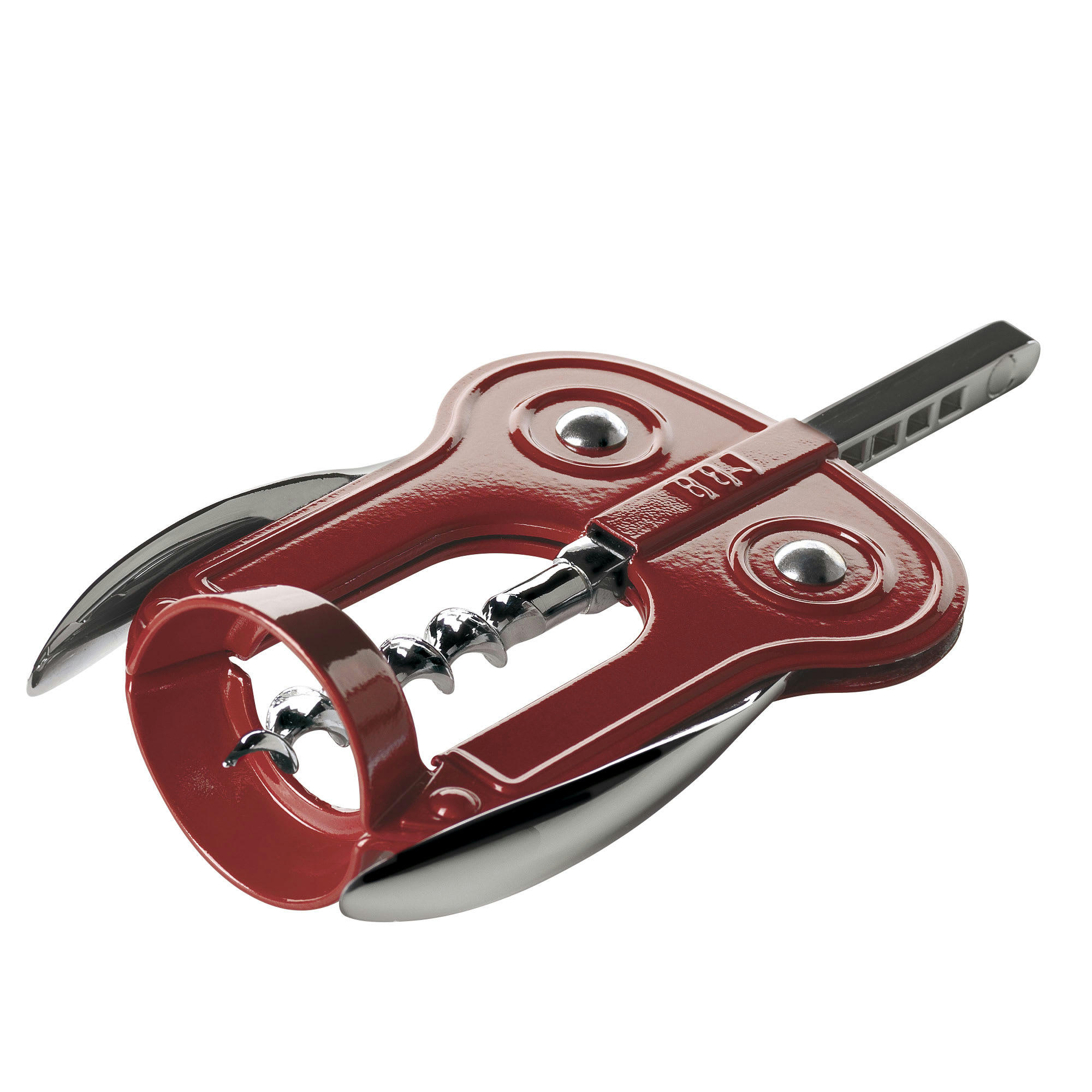 BÚHO LUX - Tire-bouchon à main - peinture métallique Rouge Cerise