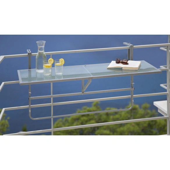 Hängetisch, BxHxL: 40 x 73,5 x 120 cm, Tischplatte: Sicherheitsglas